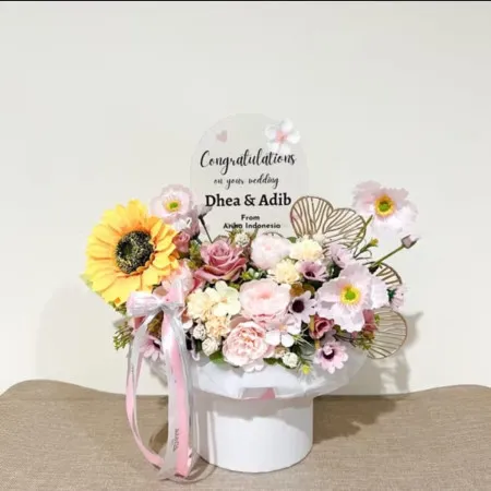 Bloom Box Akrilik Ucapan Wedding Bekasi Selatan